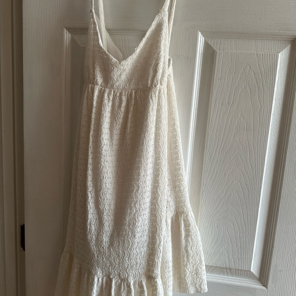 Topshop White Ruffled Sundress